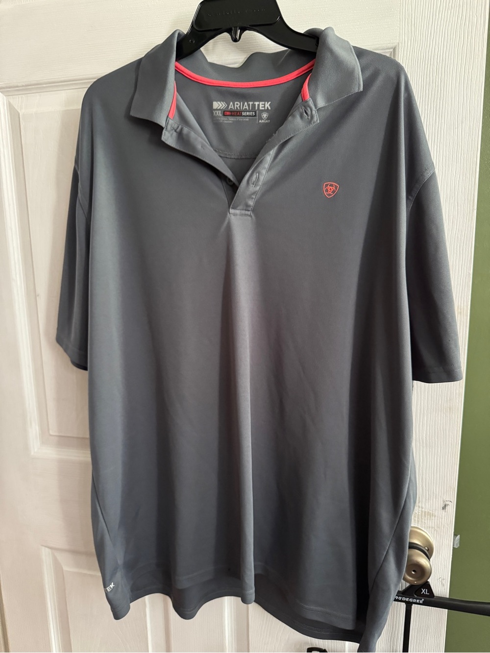 Ariat Tek Heat Series Gray Polo Shirt Mens XXL
